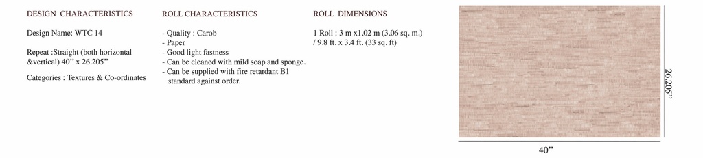 WTC 14 x CAROB  ROLL
