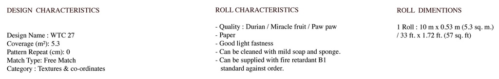 WTC 27 x ROLL  