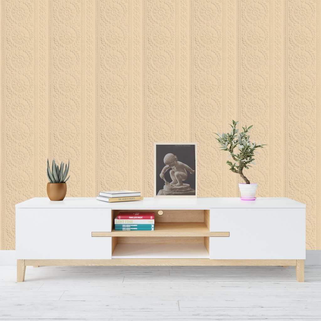 [1 Roll : 10 m x 0.53 m (5.3 sq. m.) / 33 ft. x 1.72 ft. (57 sq. ft)] PISTACHIOS x Paintable Roll