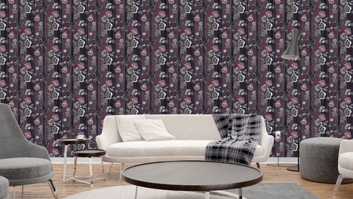 [3 Meter Roll X 1.47 Meters (4.41 SQM) , 9.8 Ft x 4.8 Ft ( 47 SQFT )] WPF 133 x POMEGRANATE ROLL 